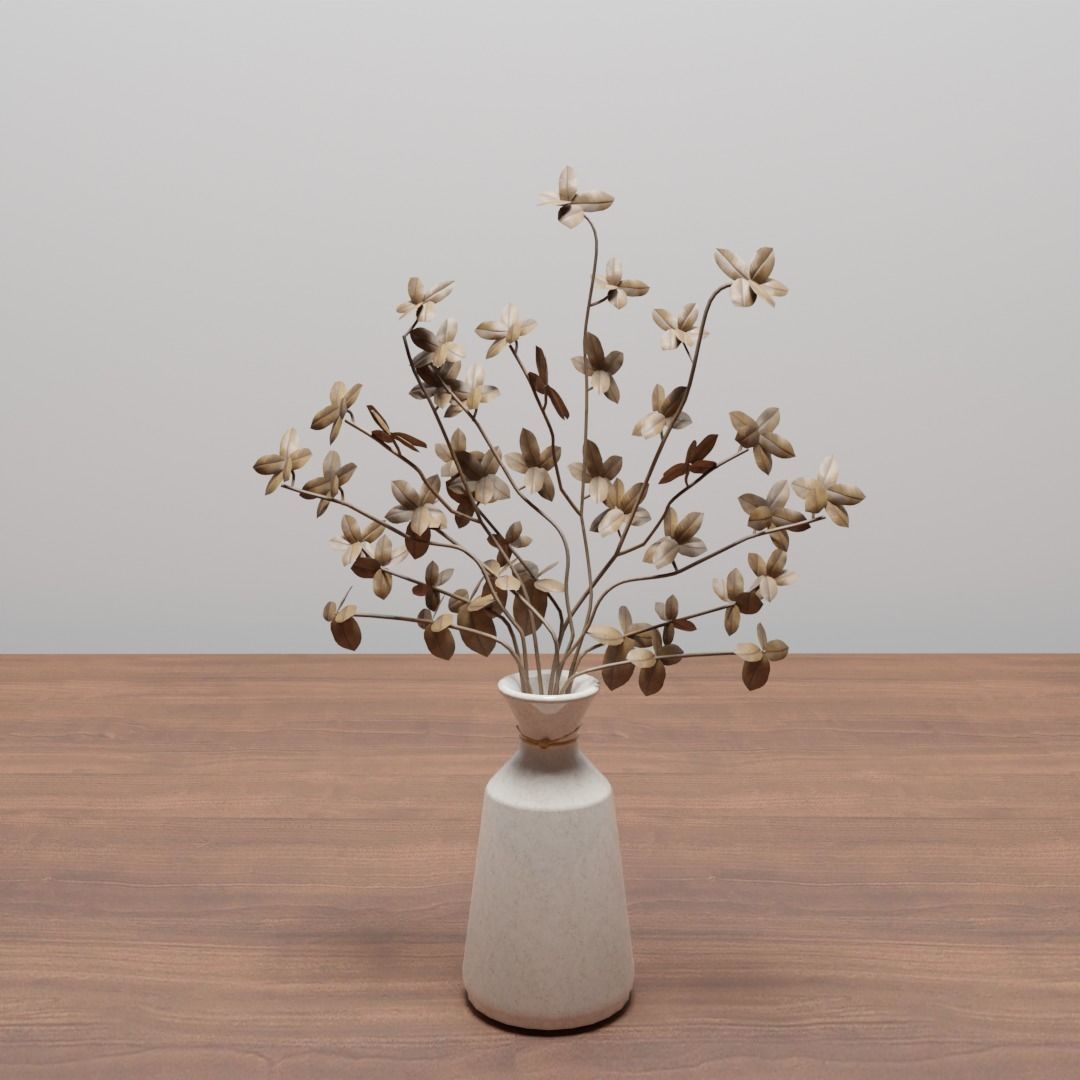 Flower 01 Free low-poly 3D model_1