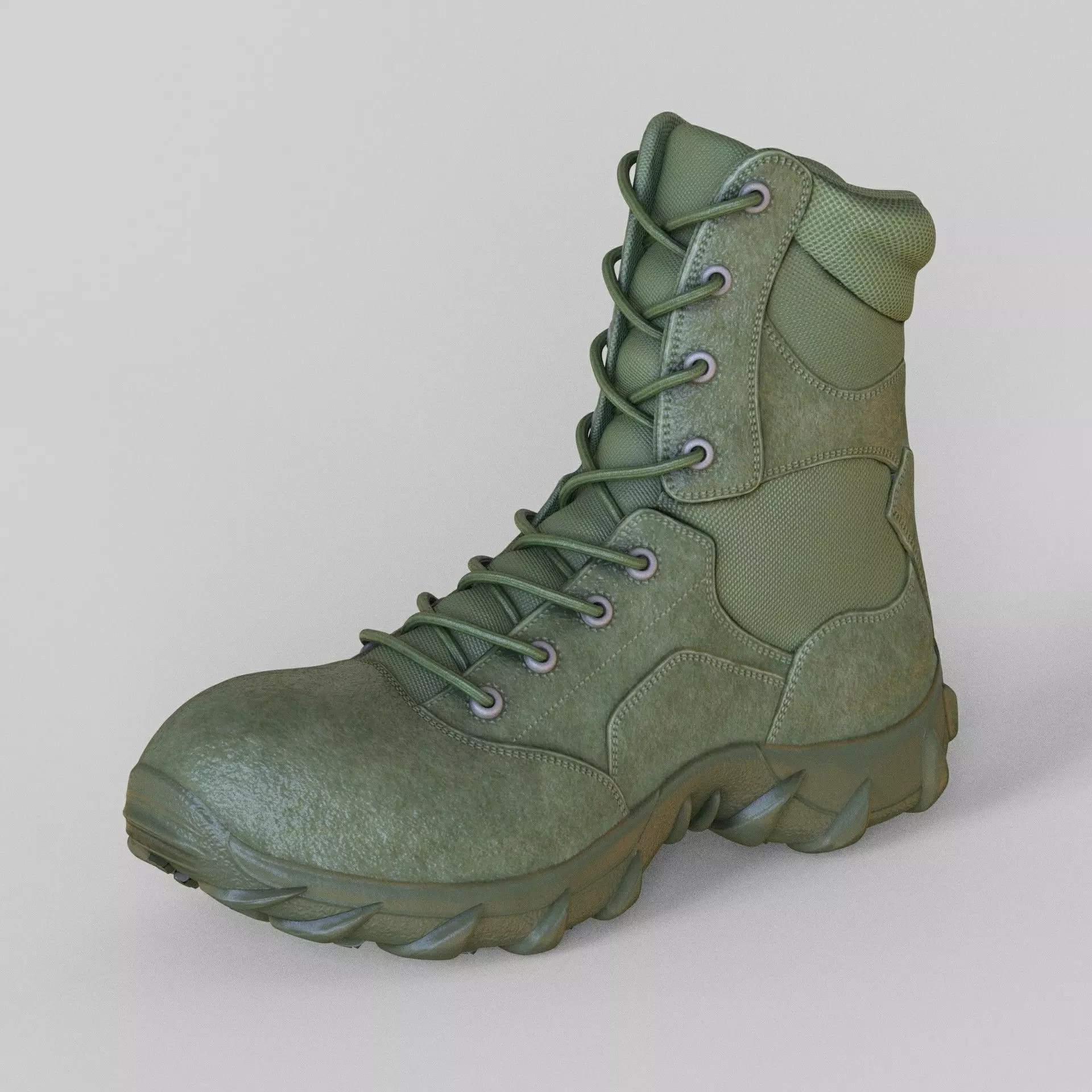 Boots Men Military Combat Low-poly 3D model