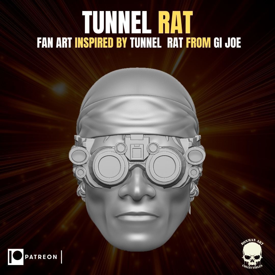 Tunnel Rat fan Art Head for Action Figures 3D print model_9