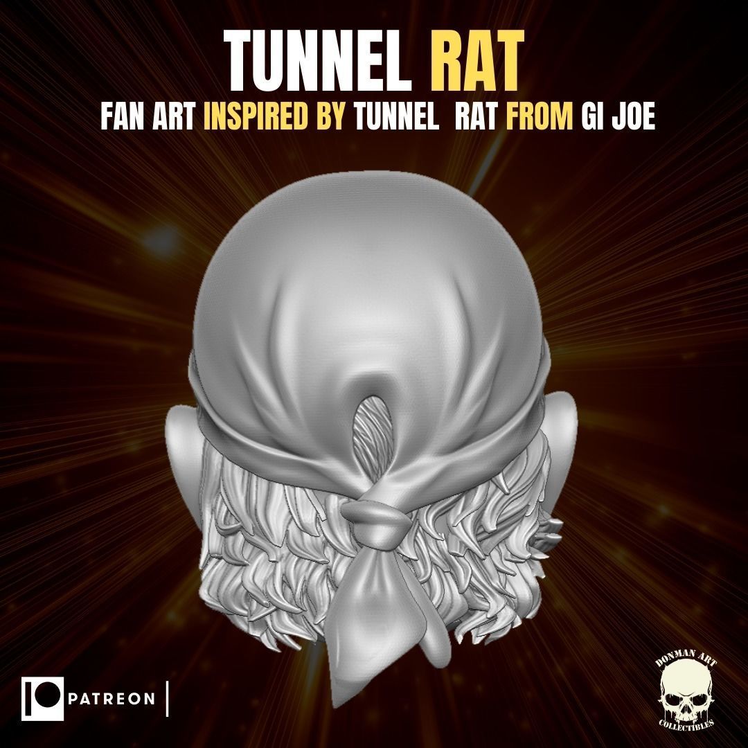 Tunnel Rat fan Art Head for Action Figures 3D print model_6