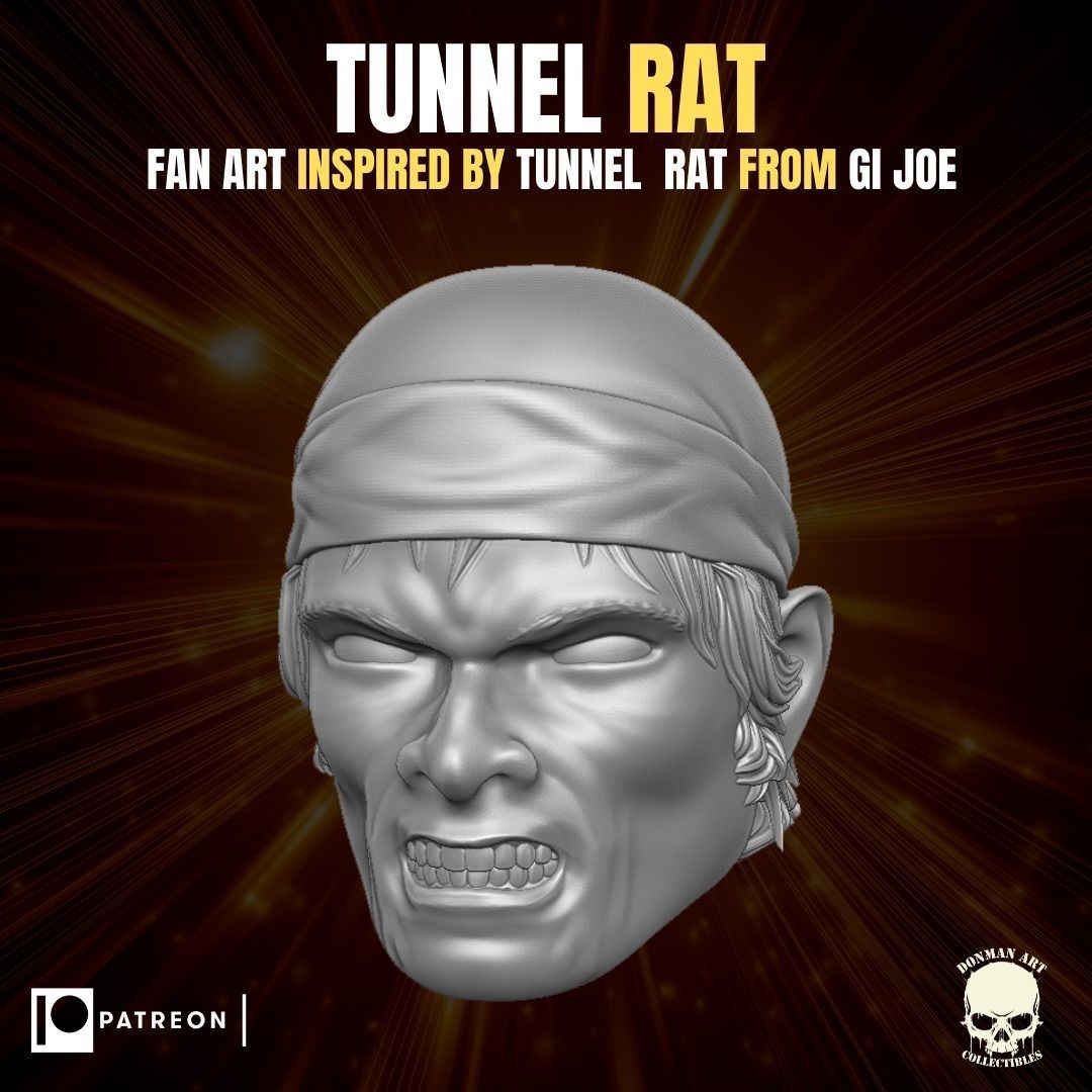 Tunnel Rat fan Art Head for Action Figures 3D print model_3