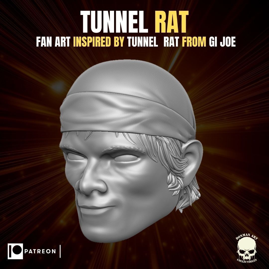 Tunnel Rat fan Art Head for Action Figures 3D print model_4