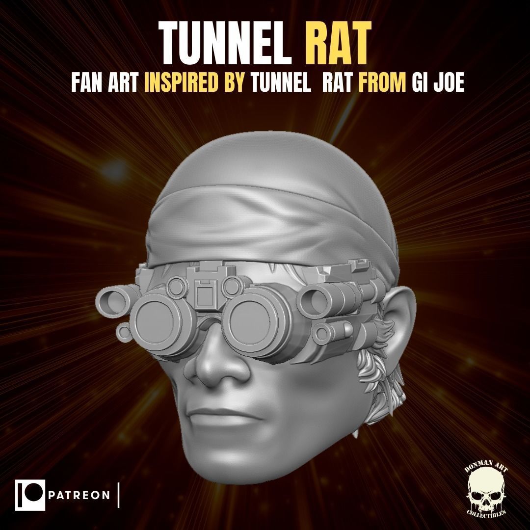 Tunnel Rat fan Art Head for Action Figures 3D print model_16