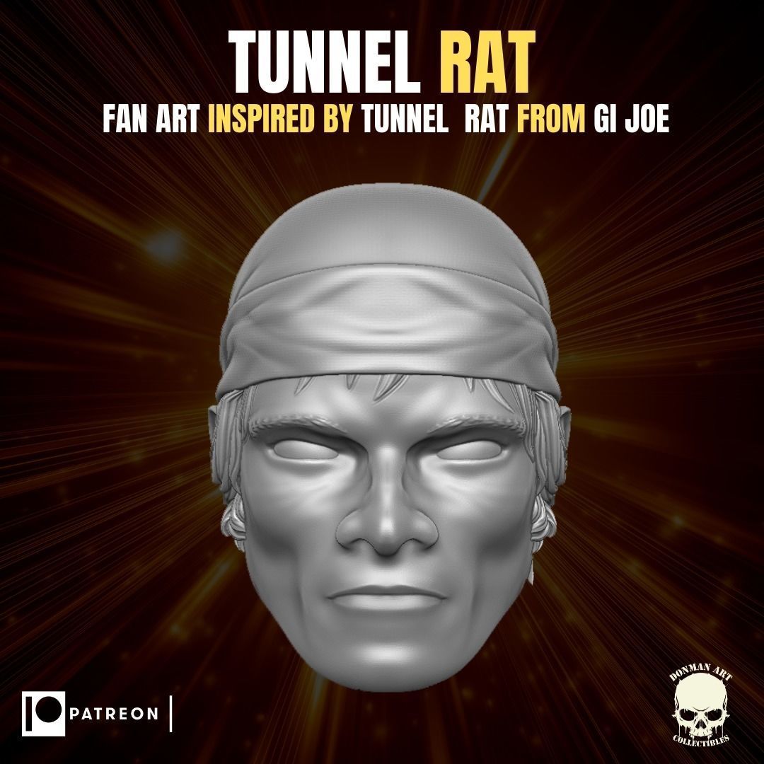 Tunnel Rat fan Art Head for Action Figures 3D print model_11