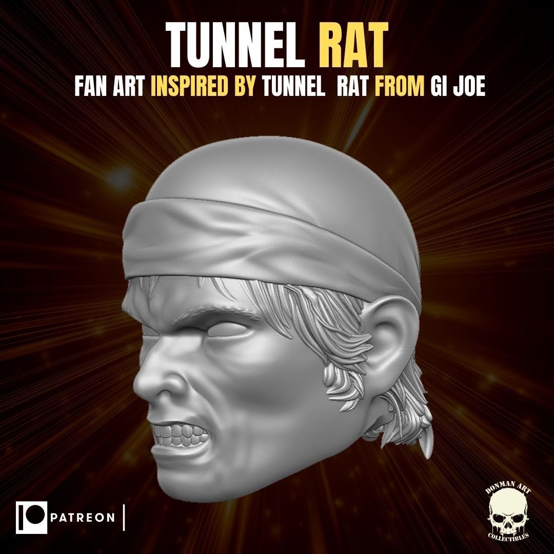 Tunnel Rat fan Art Head for Action Figures 3D print model_1