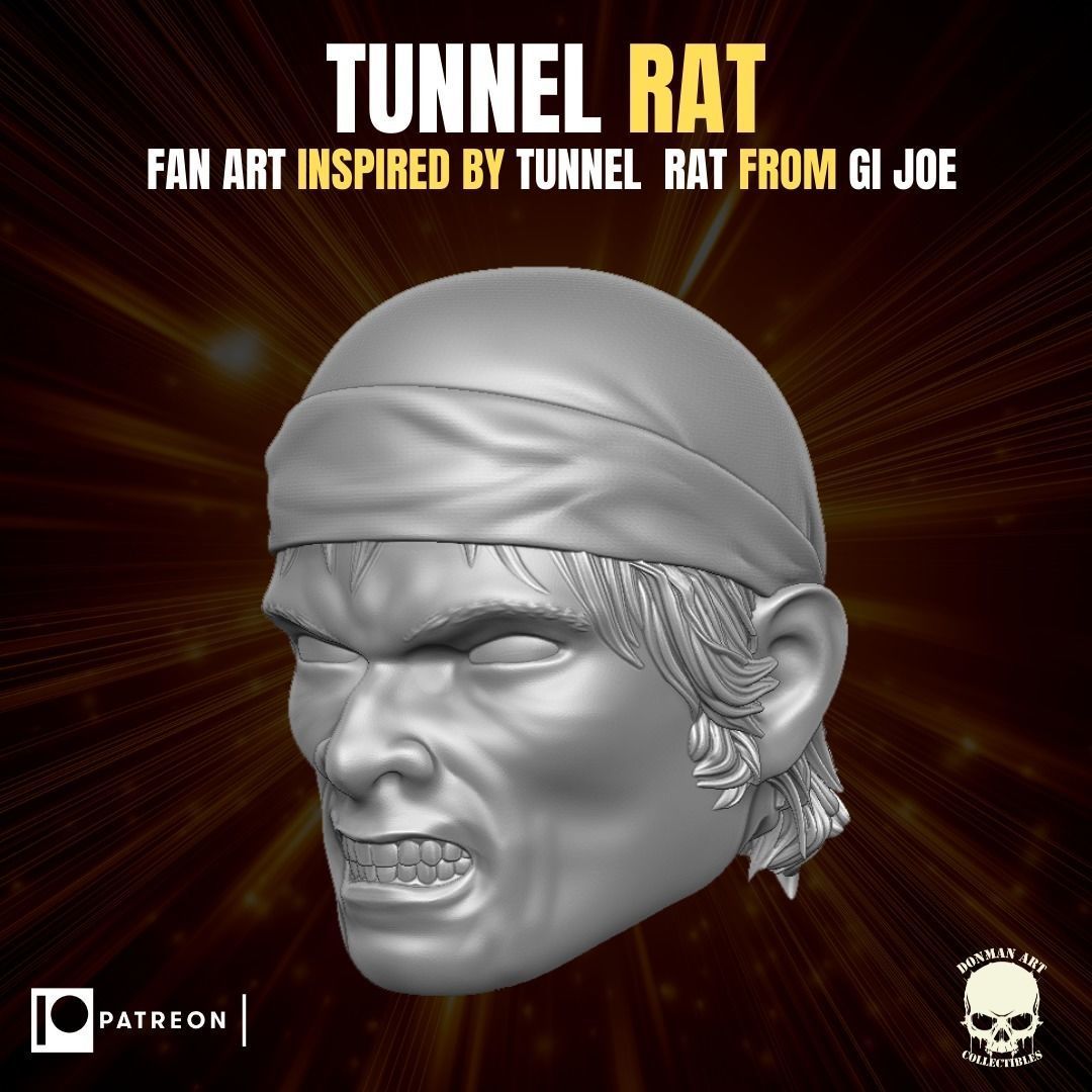 Tunnel Rat fan Art Head for Action Figures 3D print model_2