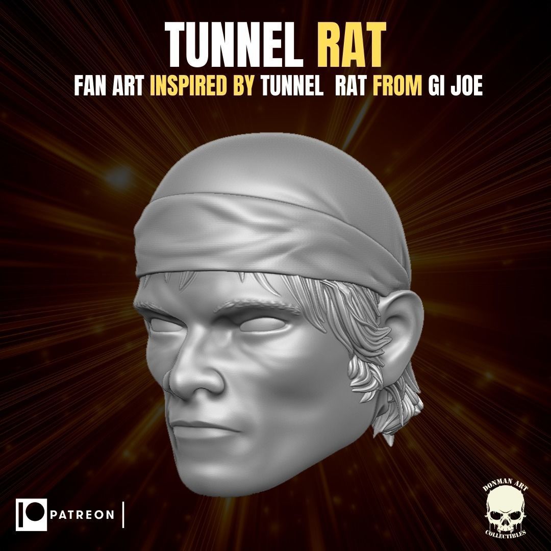 Tunnel Rat fan Art Head for Action Figures 3D print model_14