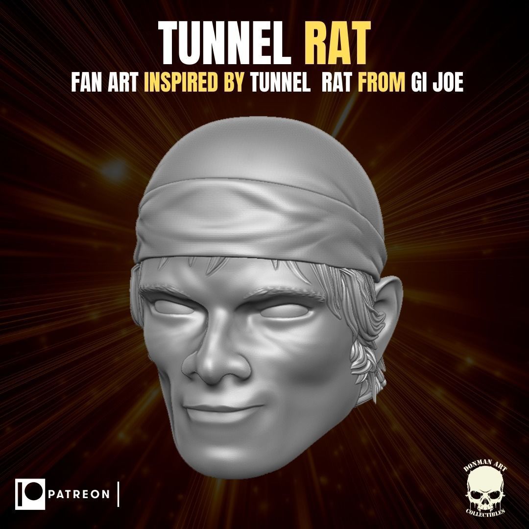 Tunnel Rat fan Art Head for Action Figures 3D print model_5
