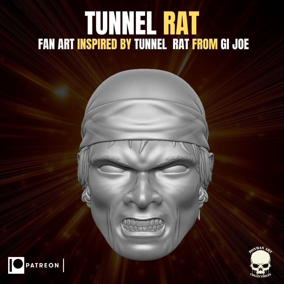 Tunnel Rat fan Art Head for Action Figures 3D print model_10