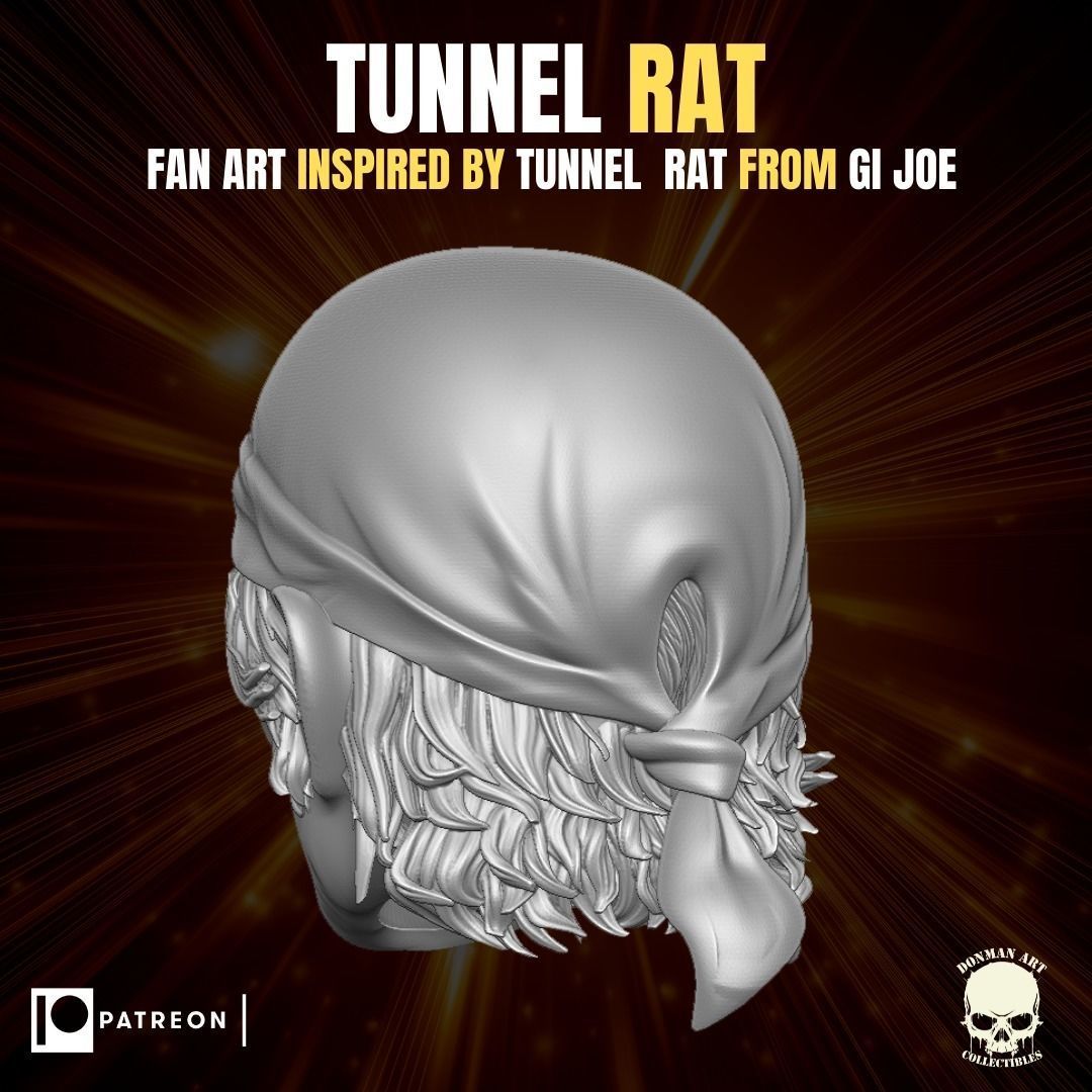 Tunnel Rat fan Art Head for Action Figures 3D print model_8