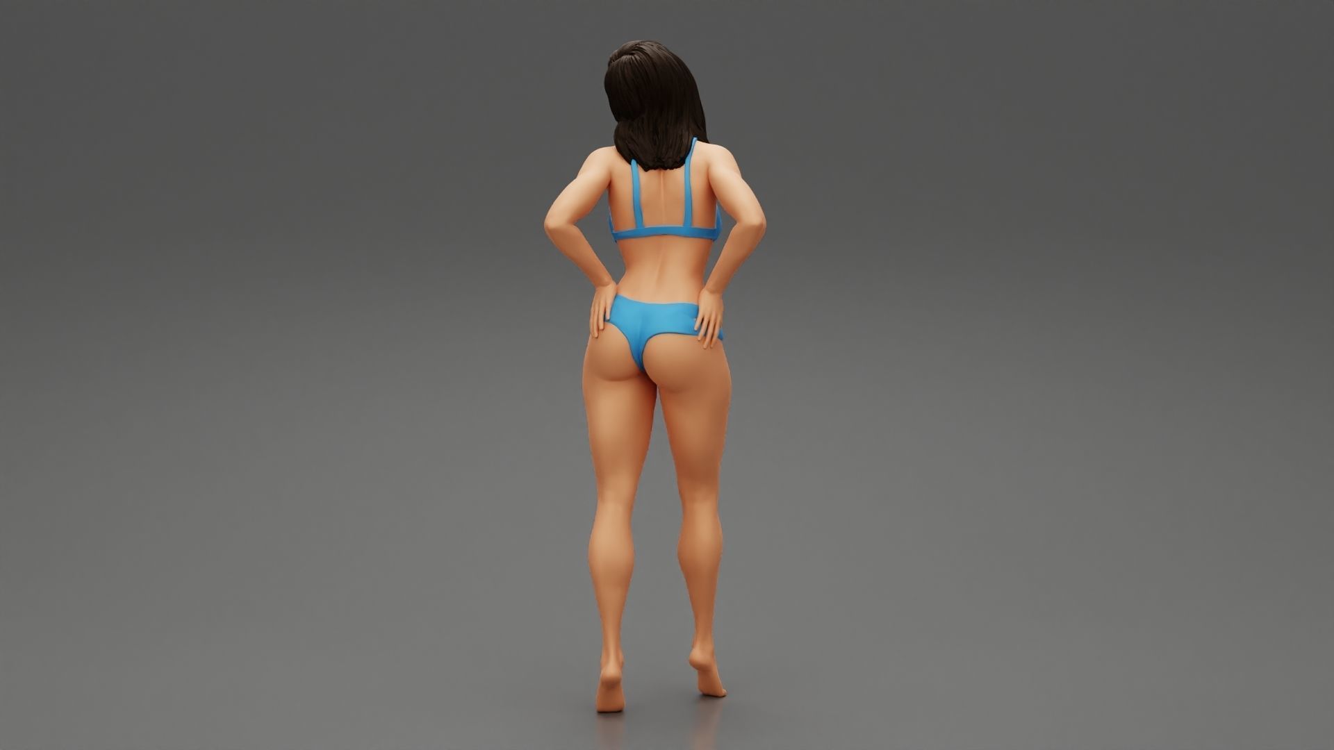 Sexy Woman in Bikini Pose 3D print model_3