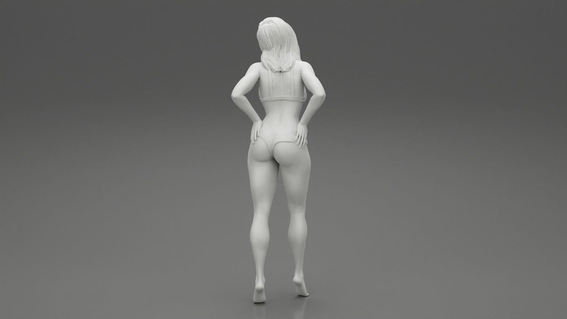 Sexy Woman in Bikini Pose 3D print model_9
