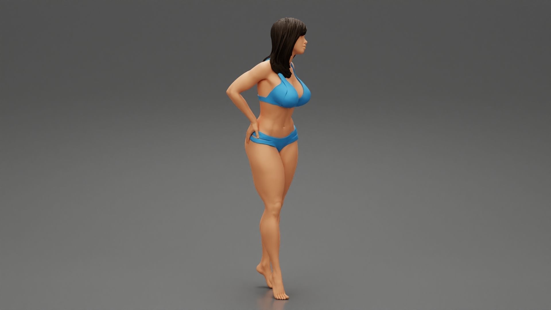 Sexy Woman in Bikini Pose 3D print model_1