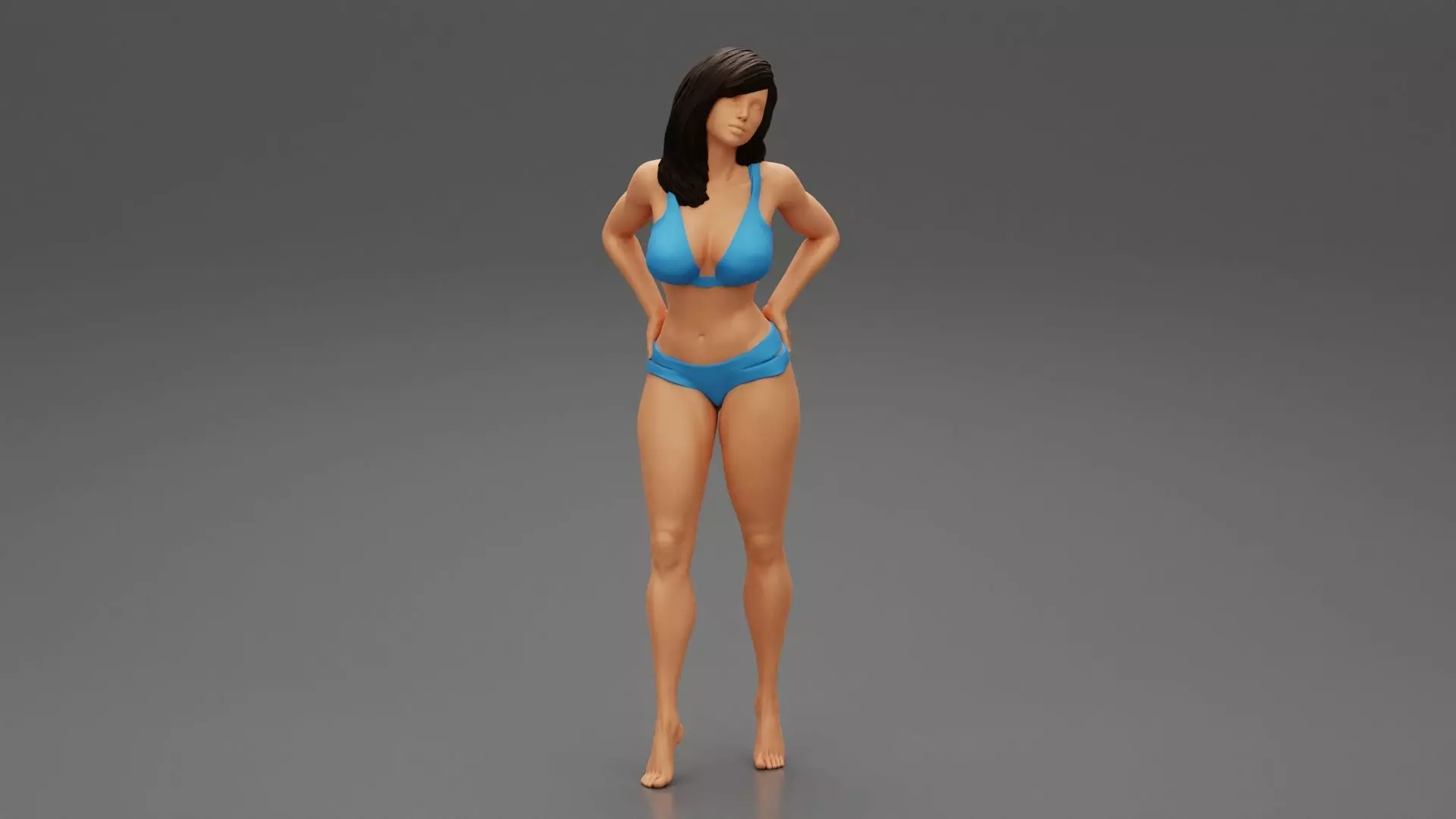Sexy Woman in Bikini Pose 3D print model_0