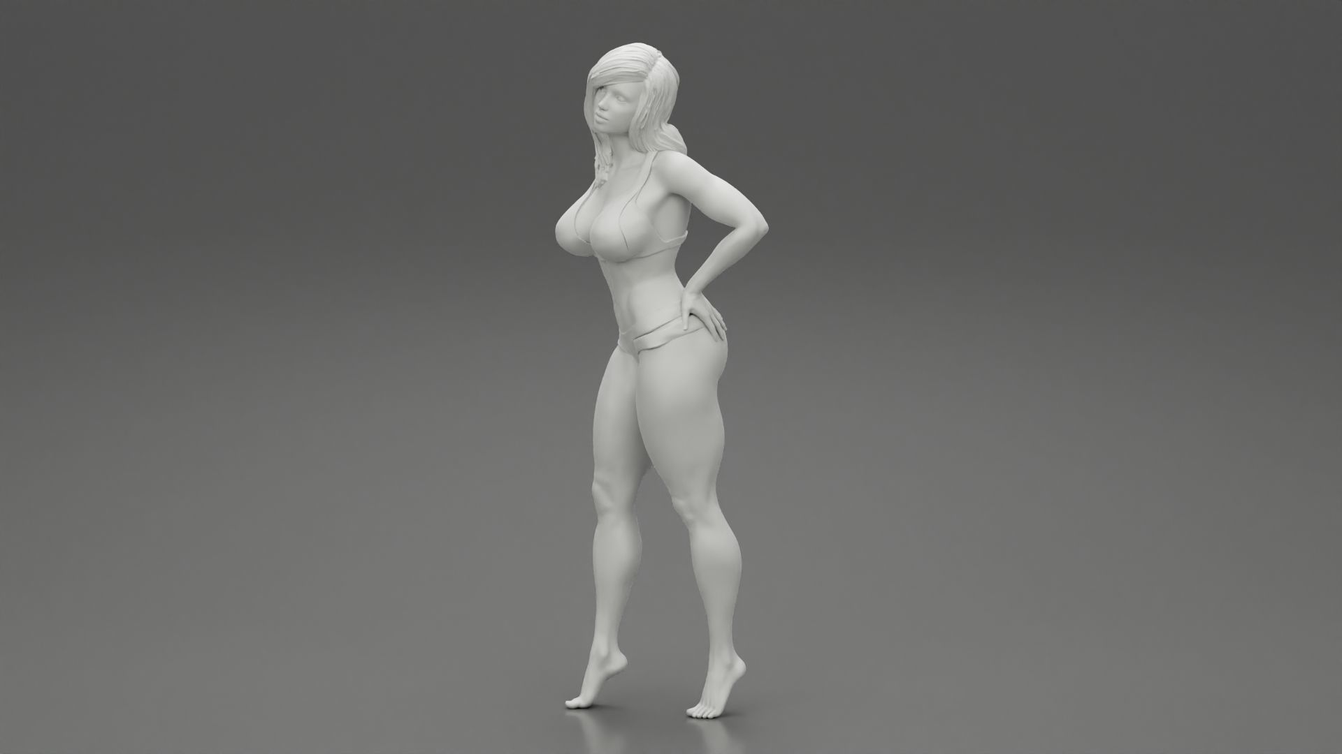 Sexy Woman in Bikini Pose 3D print model_11