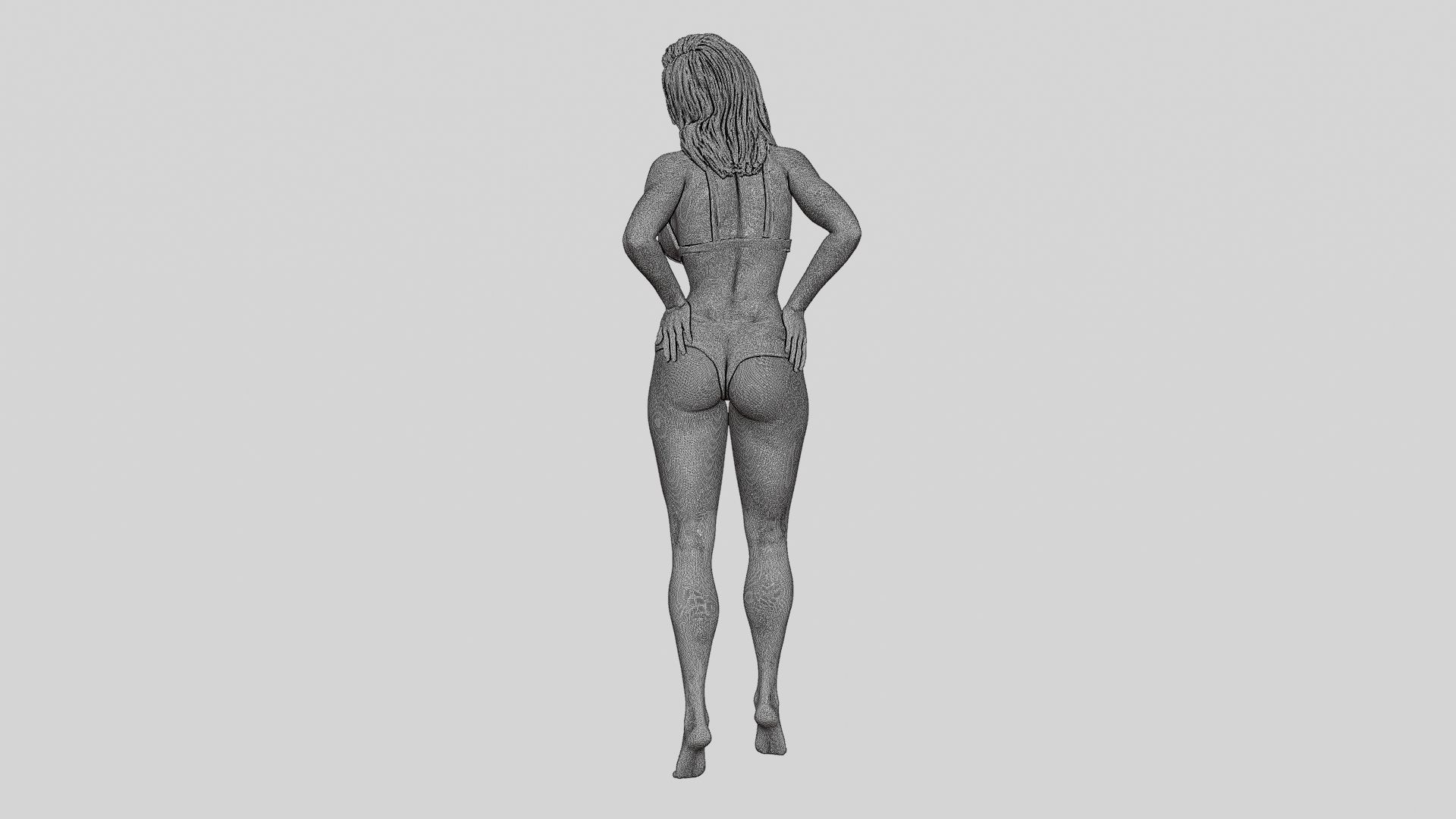 Sexy Woman in Bikini Pose 3D print model_14