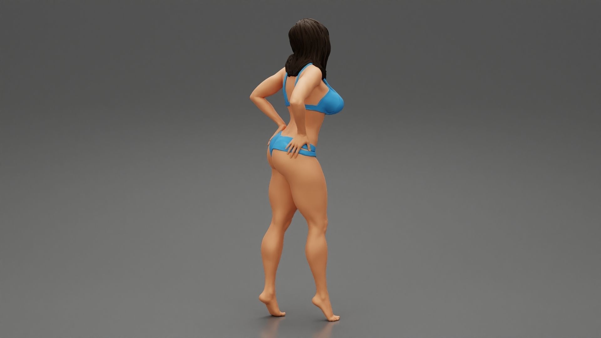 Sexy Woman in Bikini Pose 3D print model_2