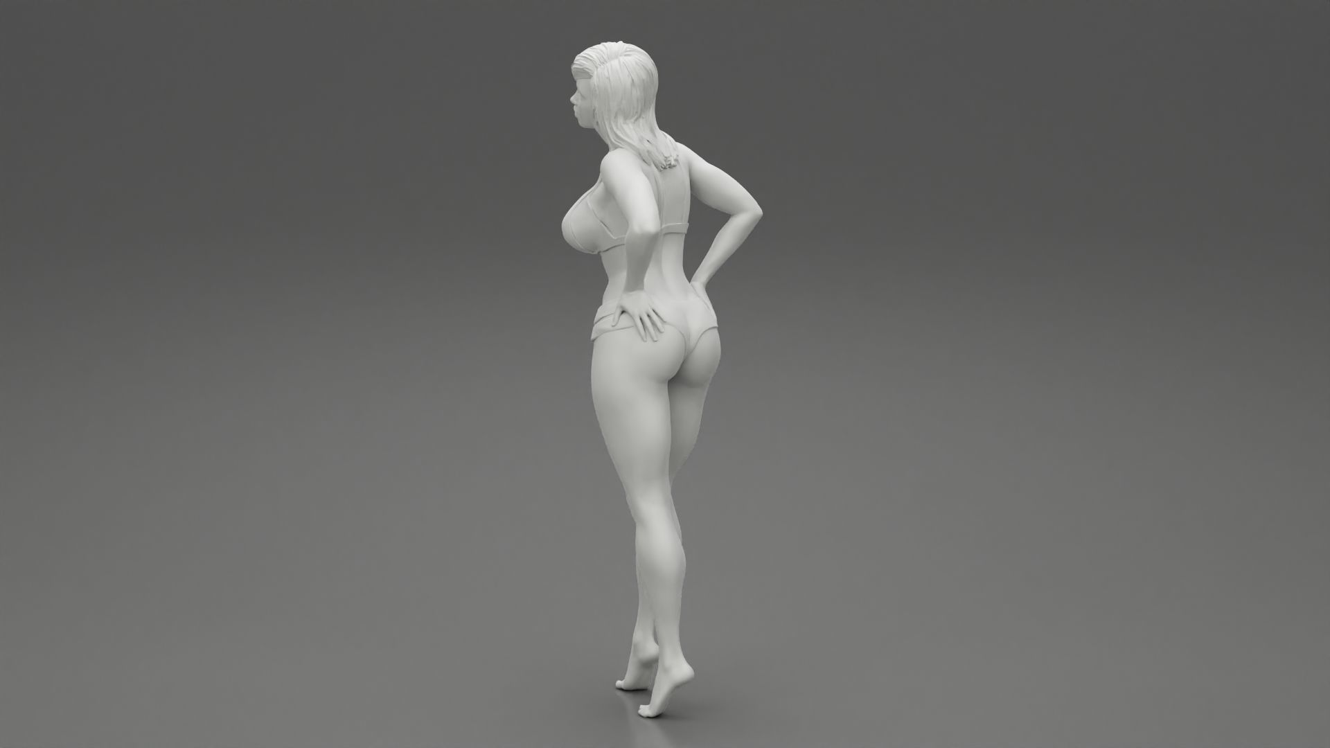 Sexy Woman in Bikini Pose 3D print model_10