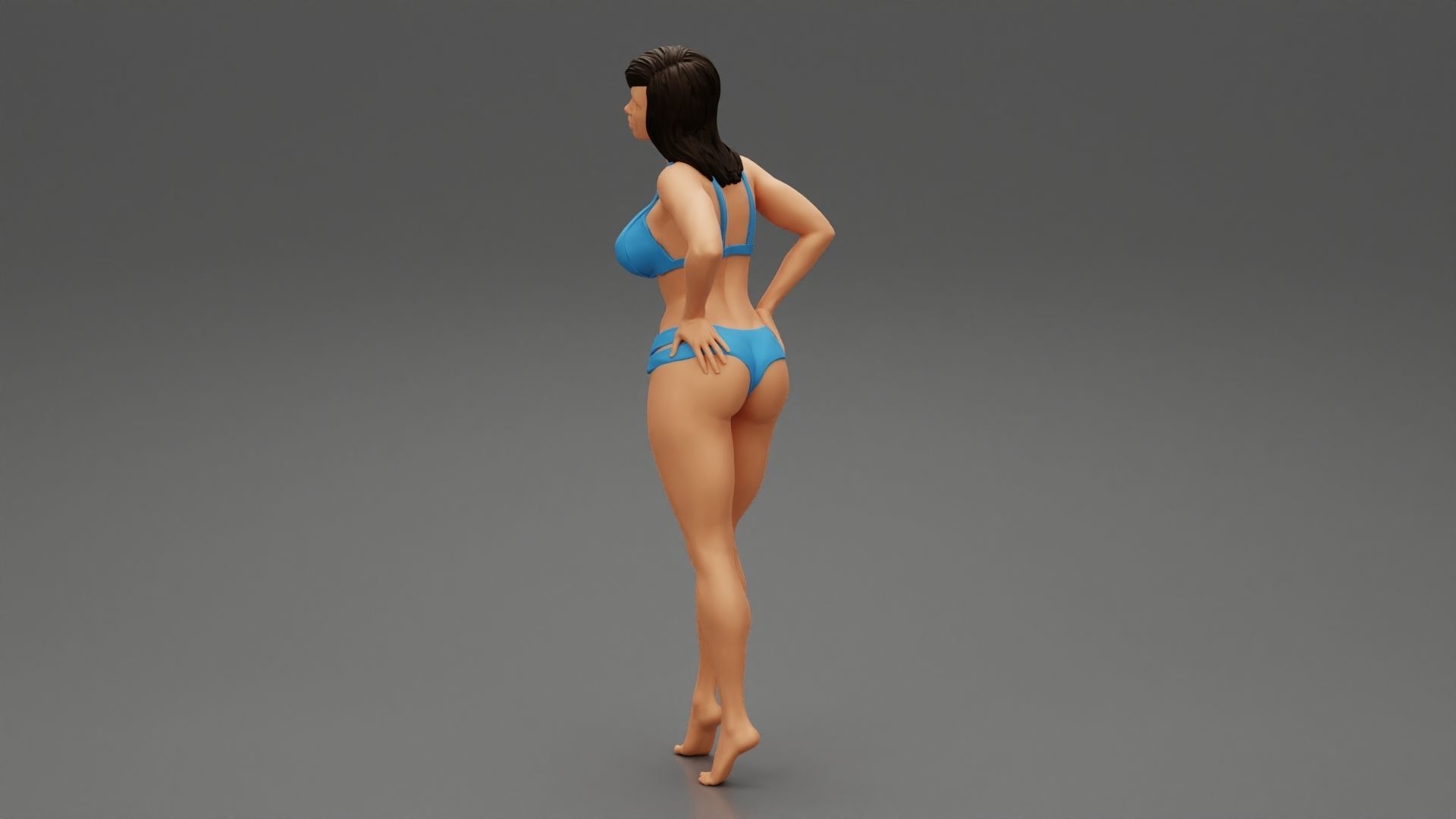 Sexy Woman in Bikini Pose 3D print model_4