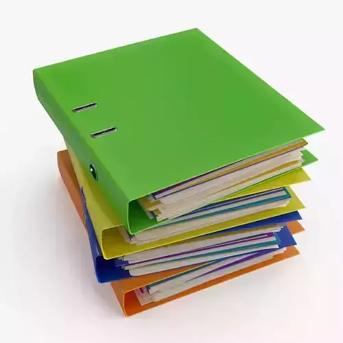 Pile of Paper Files Archive stack v1 Low-poly 3D model