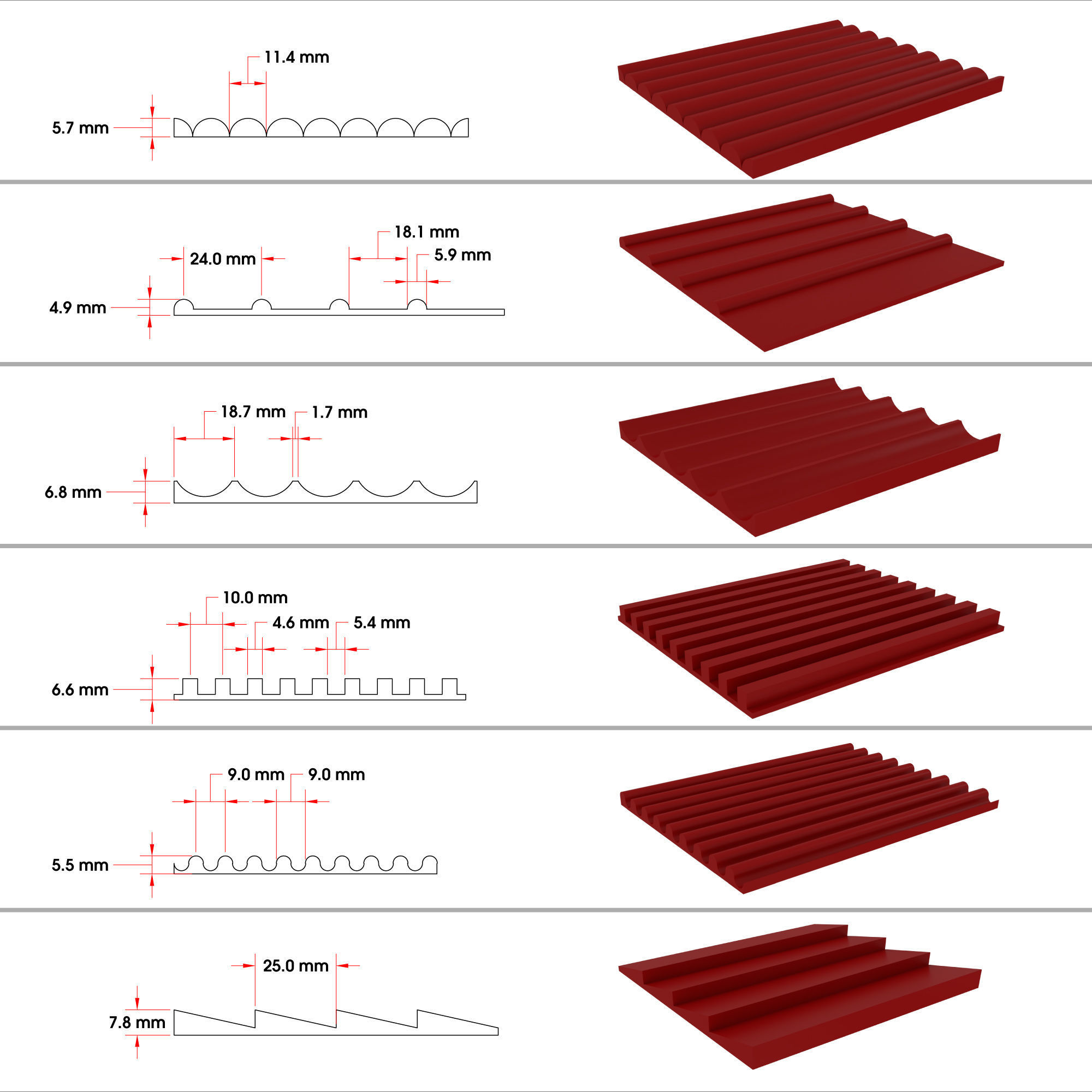 Wood Panels - Winchester - Fluted 3D model_7