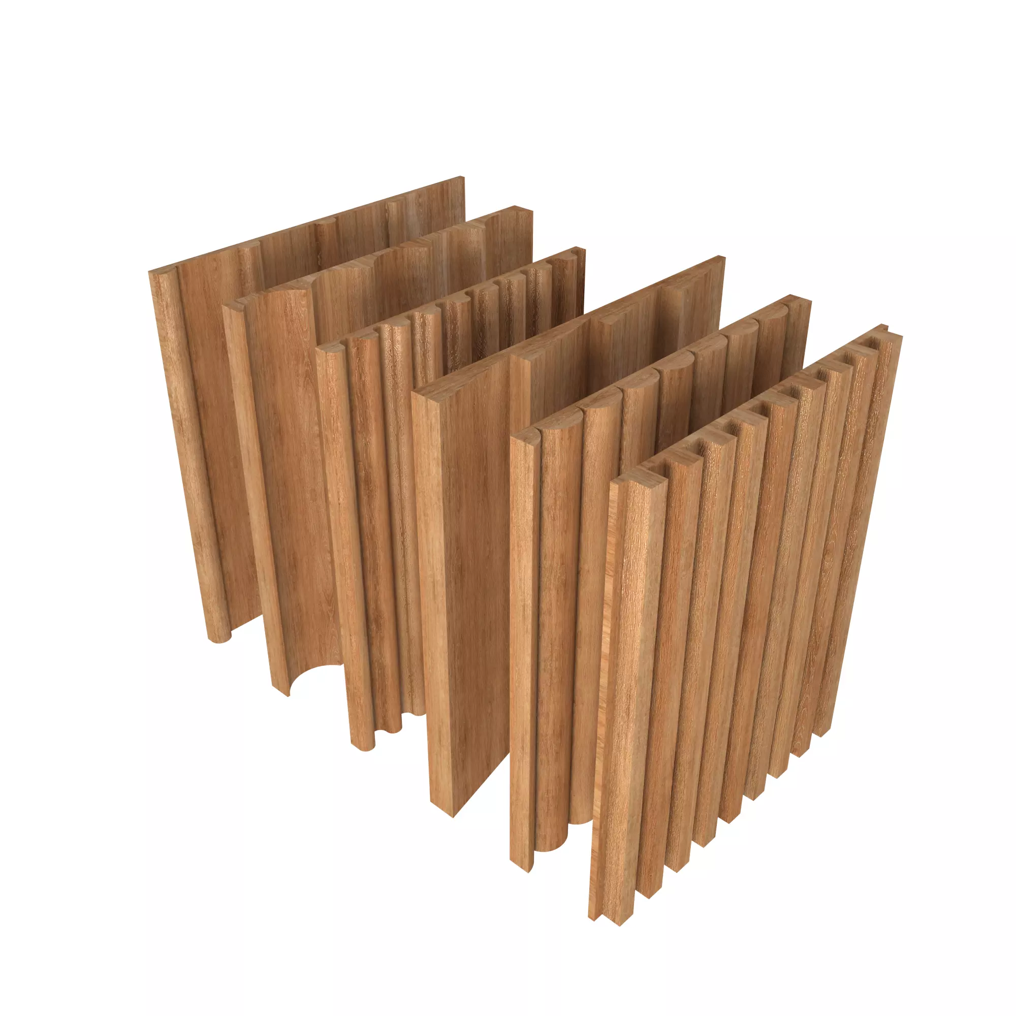 Wood Panels - Winchester - Fluted 3D model_0