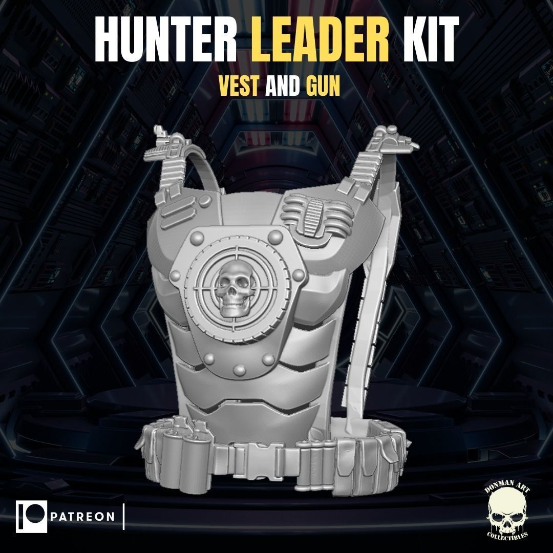 Hunter Leader Kit for Action Figures 3D print model_14