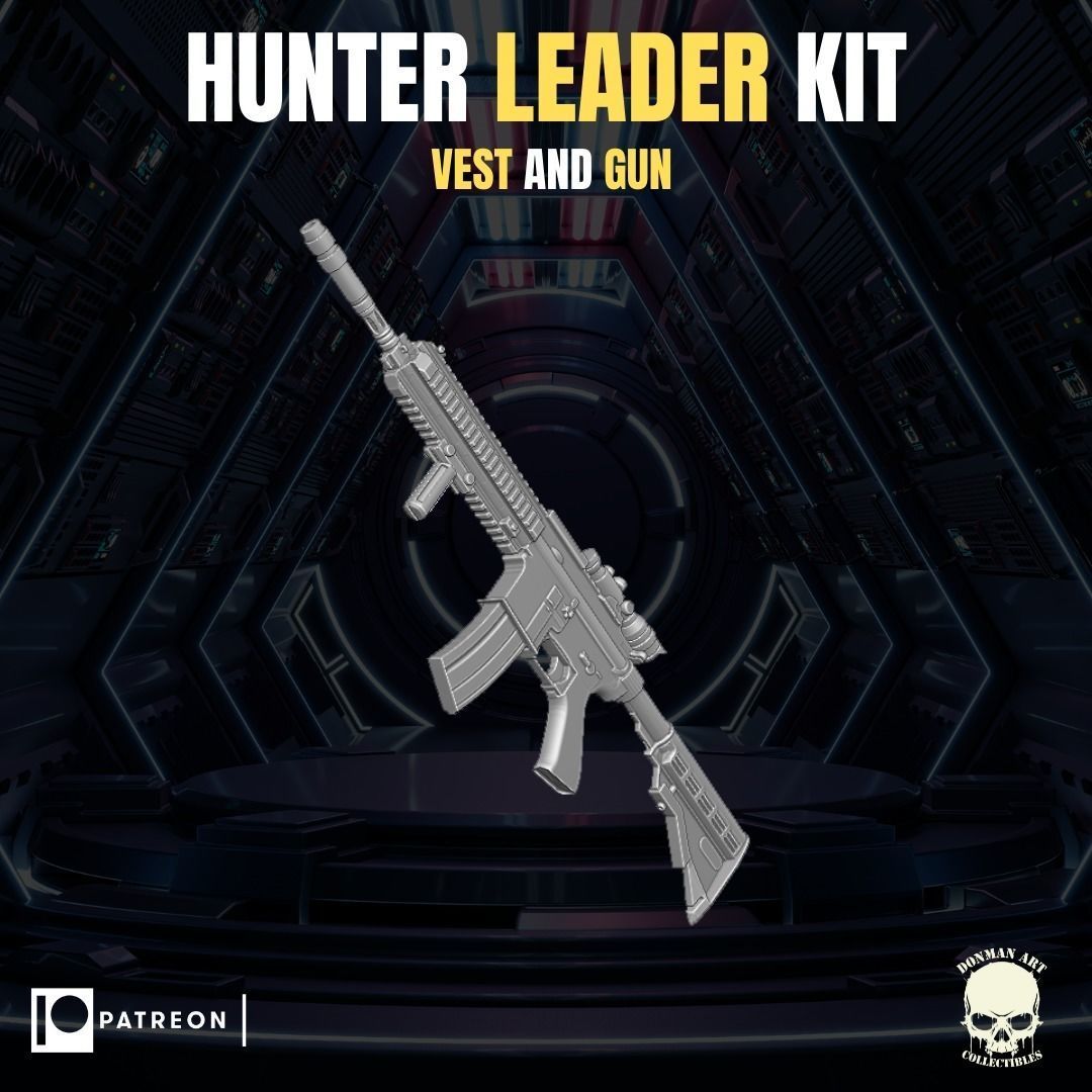 Hunter Leader Kit for Action Figures 3D print model_2