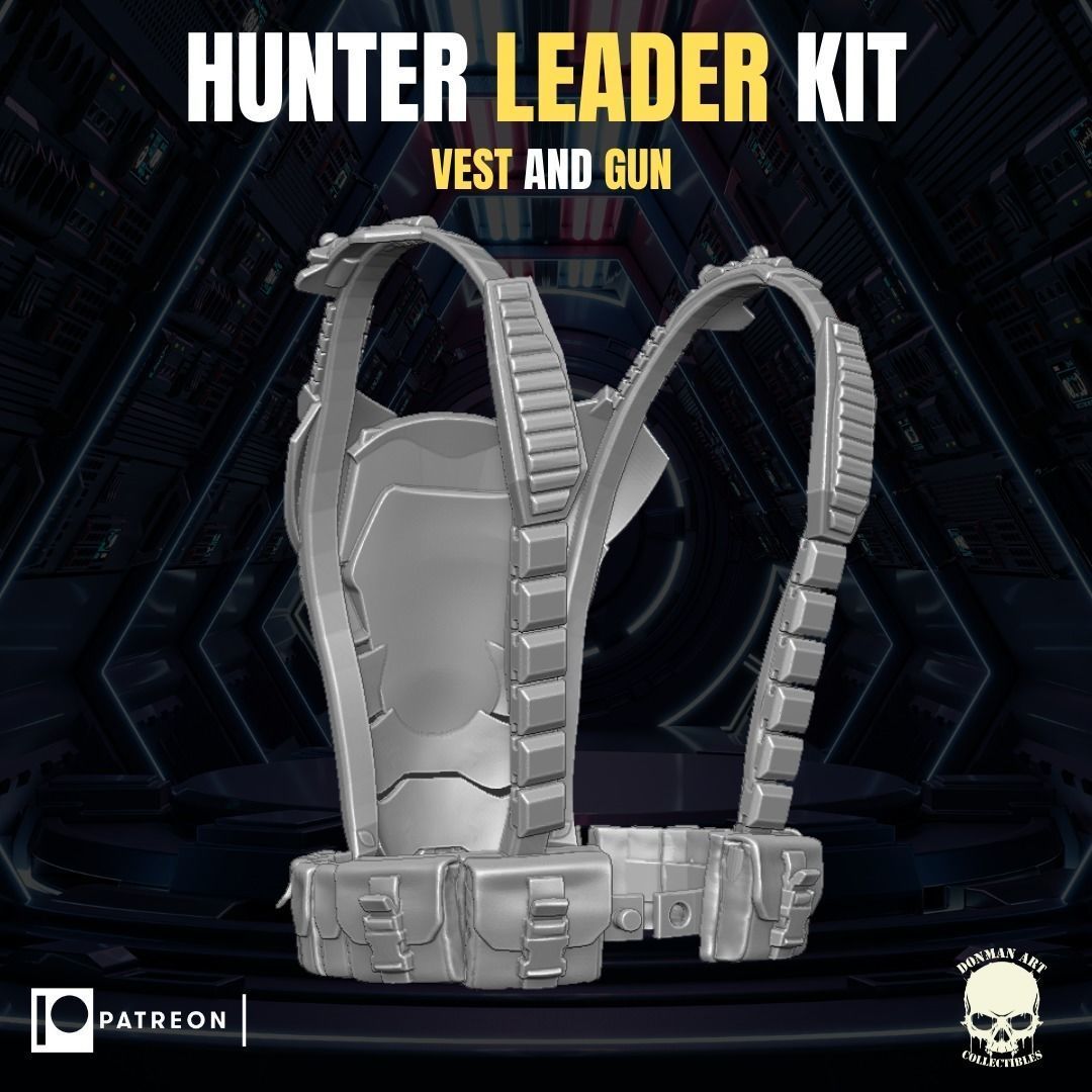 Hunter Leader Kit for Action Figures 3D print model_1