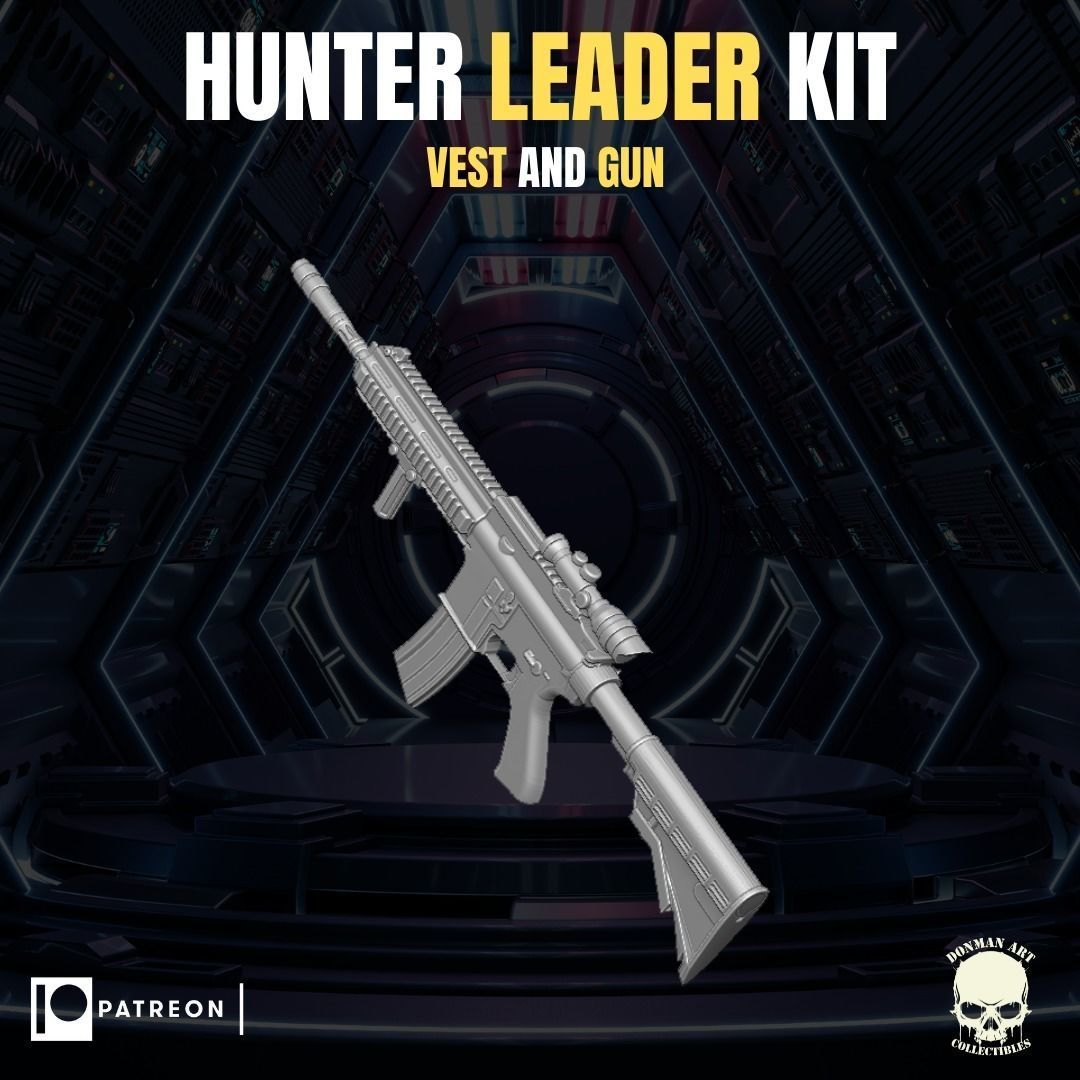 Hunter Leader Kit for Action Figures 3D print model_17