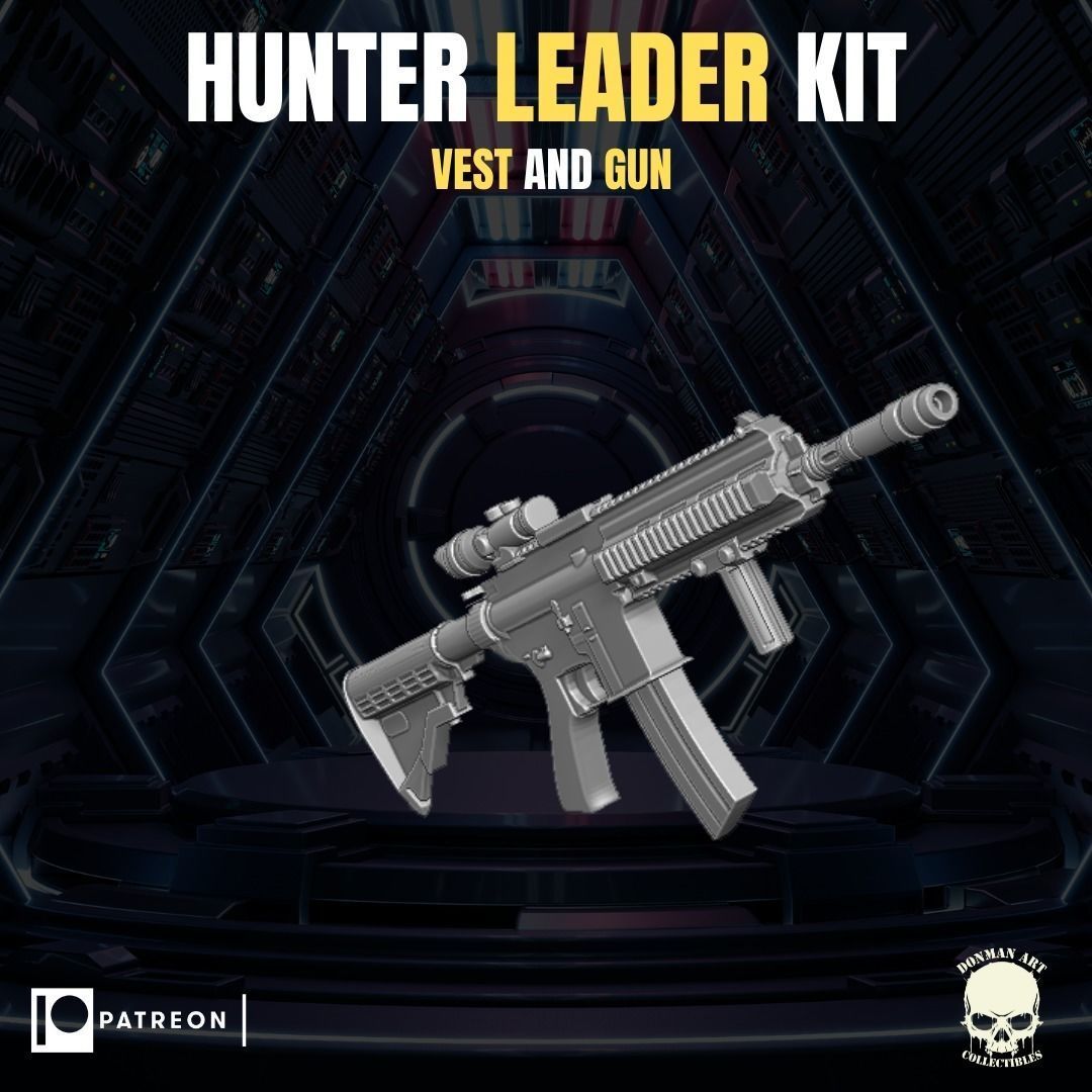Hunter Leader Kit for Action Figures 3D print model_8