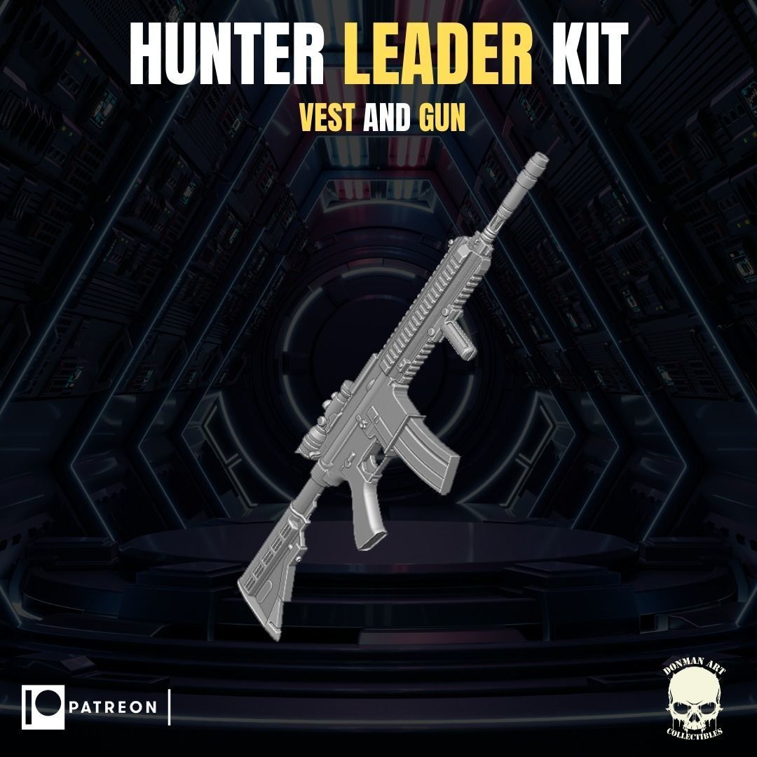 Hunter Leader Kit for Action Figures 3D print model_4