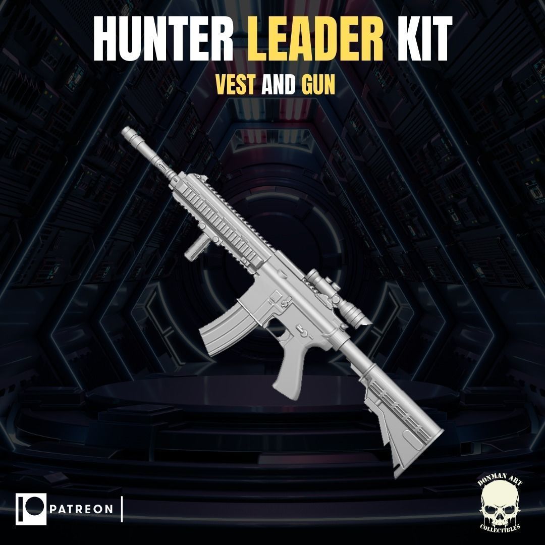 Hunter Leader Kit for Action Figures 3D print model_13