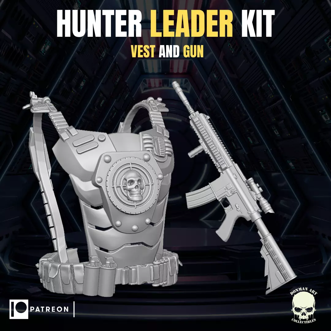 Hunter Leader Kit for Action Figures 3D print model_0