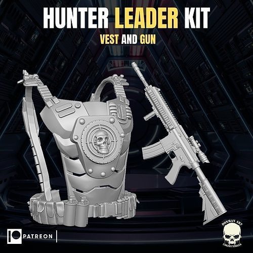Hunter Leader Kit for Action Figures 3D print model