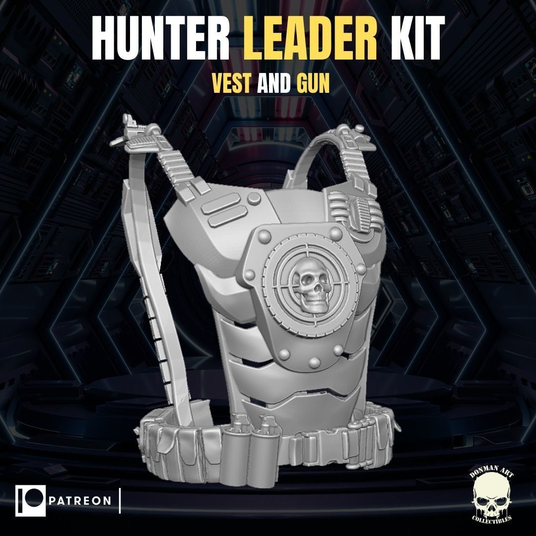 Hunter Leader Kit for Action Figures 3D print model_3