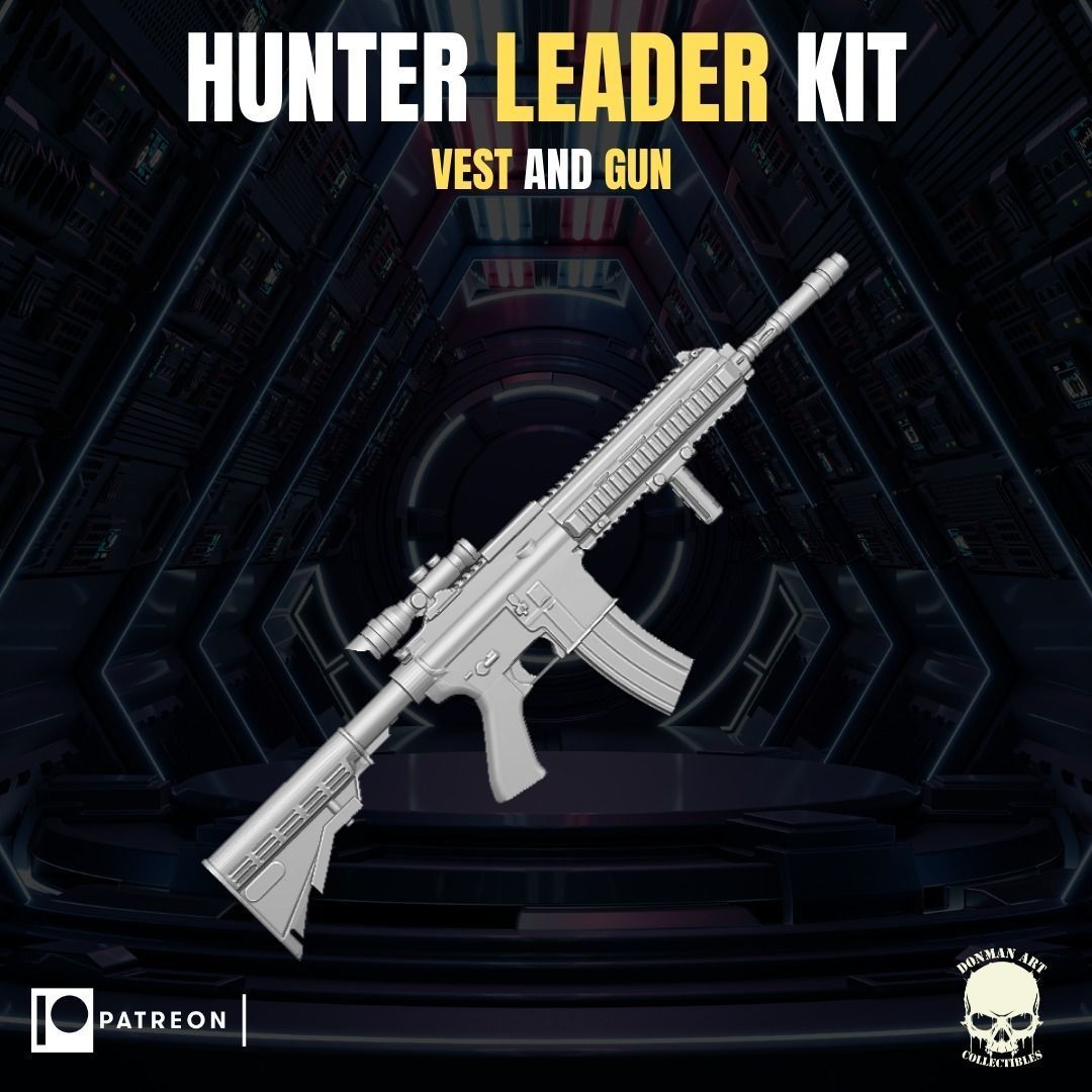 Hunter Leader Kit for Action Figures 3D print model_15