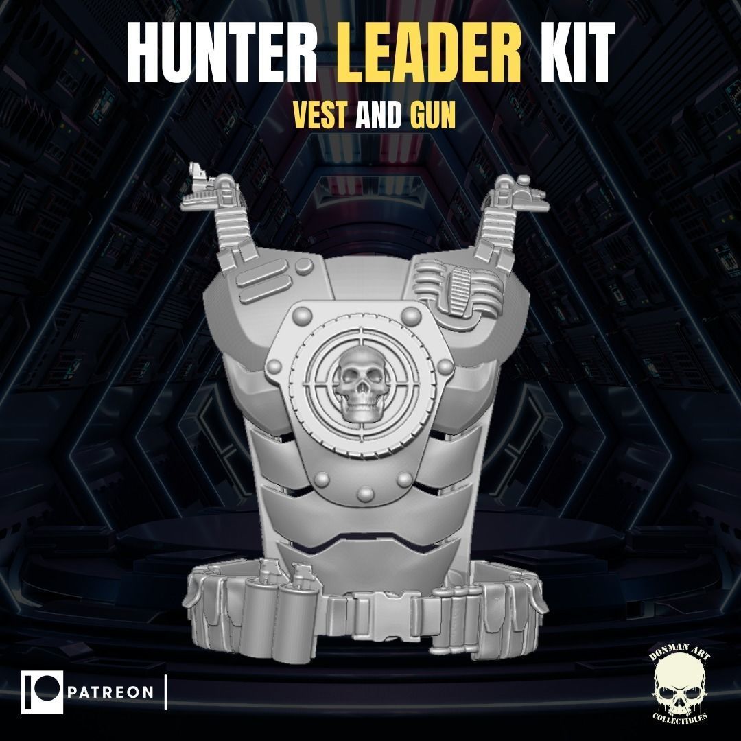 Hunter Leader Kit for Action Figures 3D print model_10