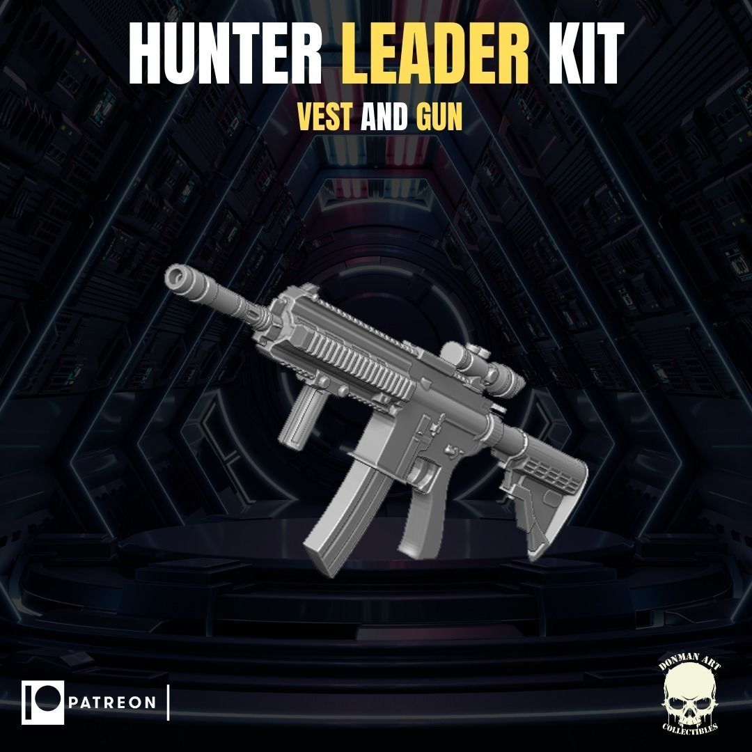 Hunter Leader Kit for Action Figures 3D print model_6