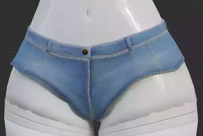 Jeans Denim Hotpants Short Pants 3D model