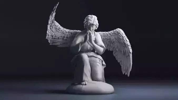 angel praying 3D print model