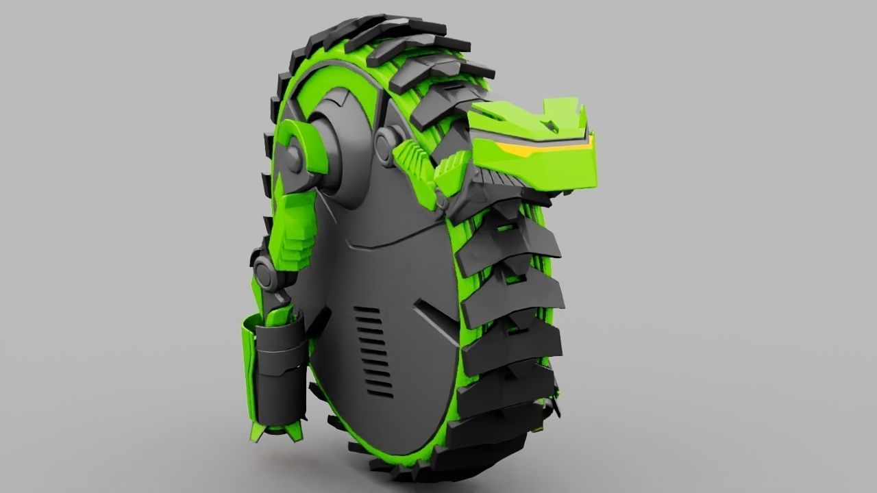 DRAGON BOT rigged - animated 3D model_13