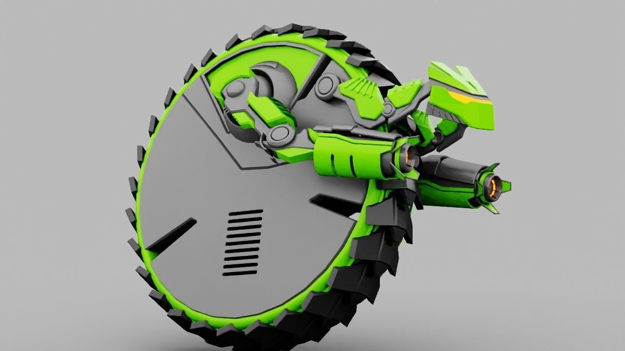 DRAGON BOT rigged - animated 3D model_3