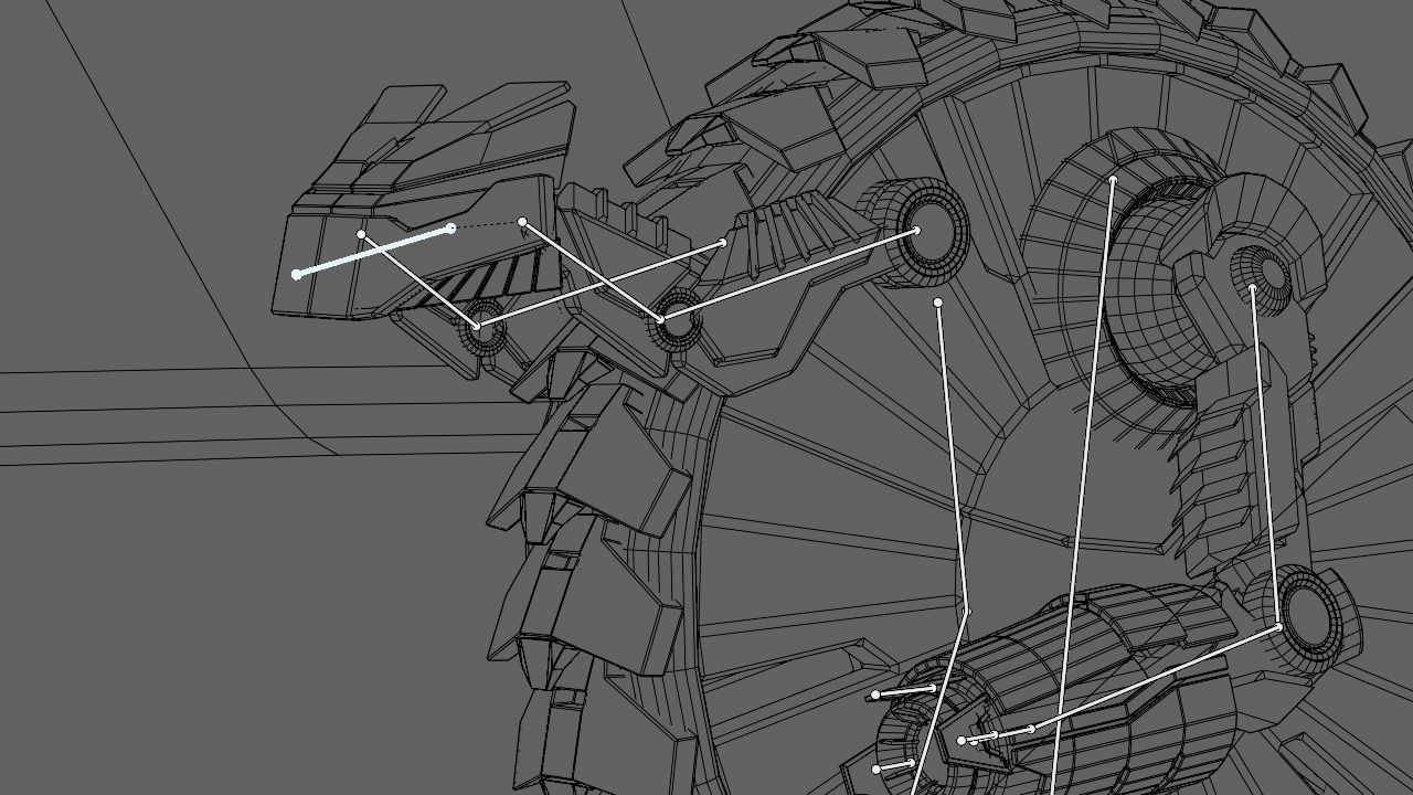 DRAGON BOT rigged - animated 3D model_28