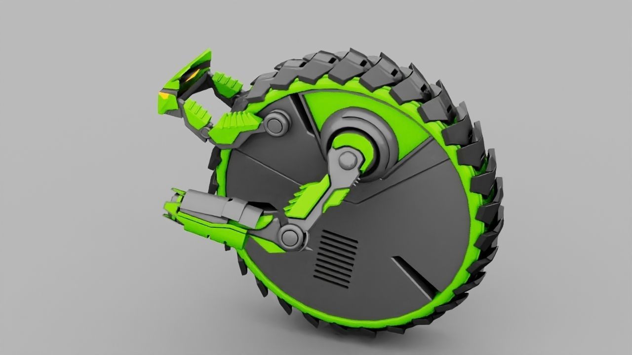 DRAGON BOT rigged - animated 3D model_12