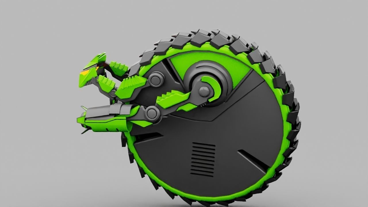 DRAGON BOT rigged - animated 3D model_2