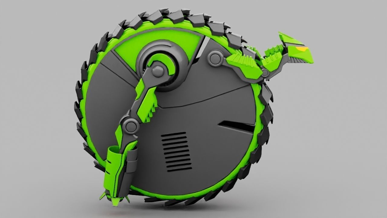 DRAGON BOT rigged - animated 3D model_14