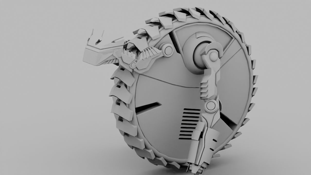 DRAGON BOT rigged - animated 3D model_16