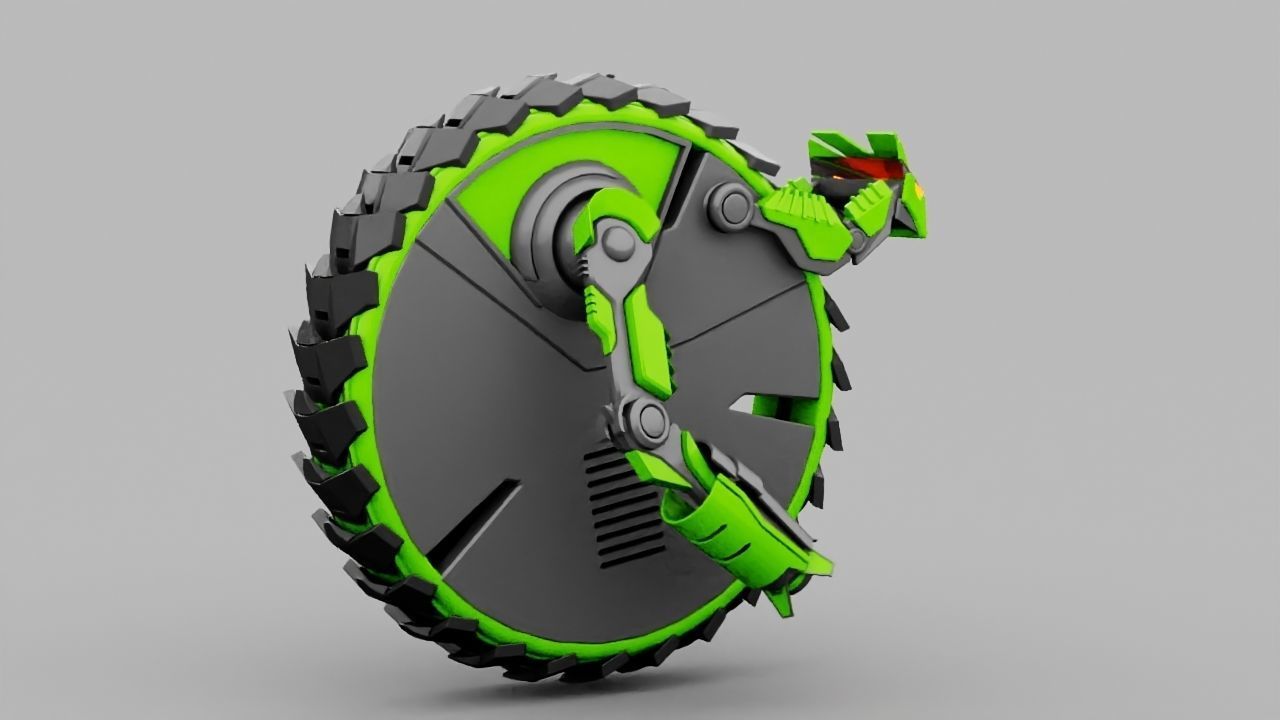 DRAGON BOT rigged - animated 3D model_15