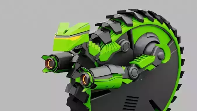 DRAGON BOT rigged - animated